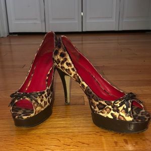 Guess Leopard Print Heels
